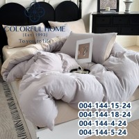 Комплект постельного белья муслин жатка люкс Евро размер c простынью на резинке (32451)