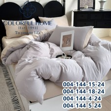 Комплект постельного белья муслин жатка люкс Евро размер c простынью на резинке (32451)