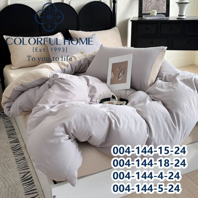 Комплект постельного белья муслин жатка люкс Евро размер c простынью на резинке (32451)