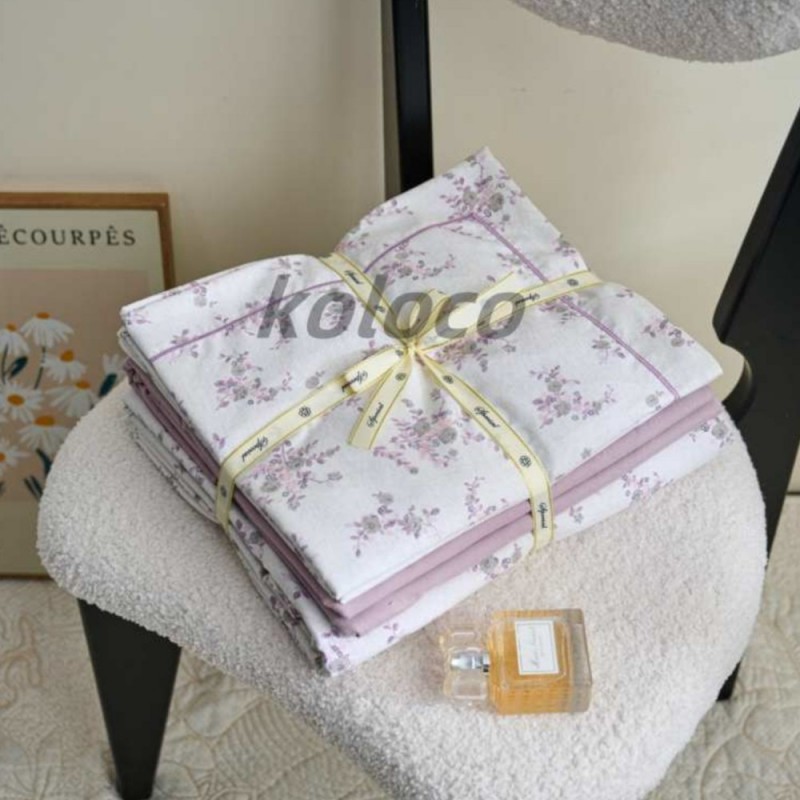 Комплект двуспального постельного белья х/б с простынью на резинке (32486)