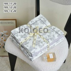 Комплект двуспального постельного белья х/б с простынью на резинке (32487)