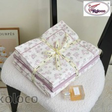 Комплект двуспального постельного белья х/б с простынью на резинке (32489)