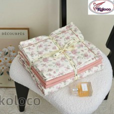 Комплект двуспального постельного белья х/б с простынью на резинке (32492)