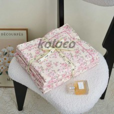 Комплект двуспального постельного белья х/б с простынью на резинке (32494)