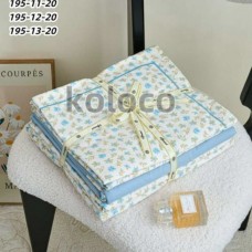 Комплект двуспального постельного белья х/б с простынью на резинке (32495)