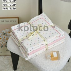 Комплект двуспального постельного белья х/б с простынью на резинке (32498)