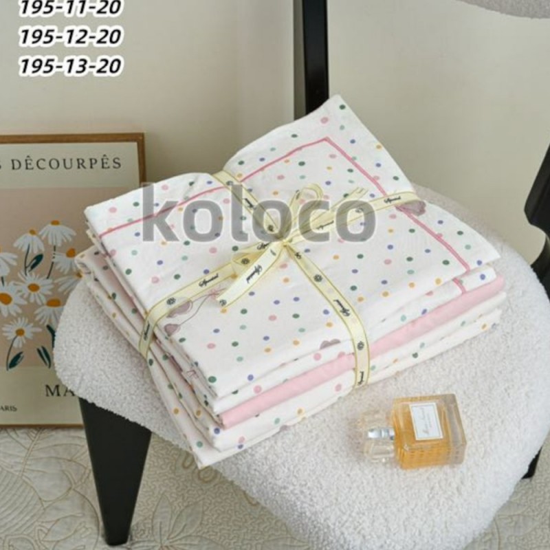 Комплект двуспального постельного белья х/б с простынью на резинке (32498)