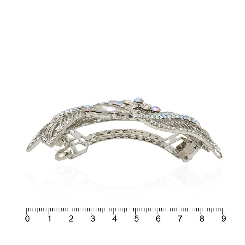 Заколка автоматическая для волос со стразами (11213)