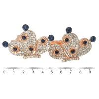 Заколка автоматическая для волос со стразами (13858) вариант 02