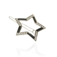 Заколка-защёлка со стразами 5.2см (13929) вариант 01