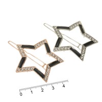 Заколка-защёлка со стразами 5.2см (13929) вариант упаковка 12шт