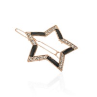 Заколка-защёлка со стразами 5.2см (13929) вариант 02