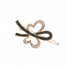 Заколка-защёлка со стразами 6см (13930) вариант 02