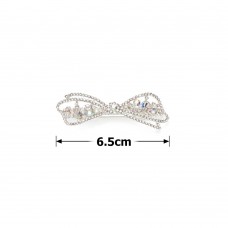 Заколка автоматическая для волос со стразами (15816) вариант 01