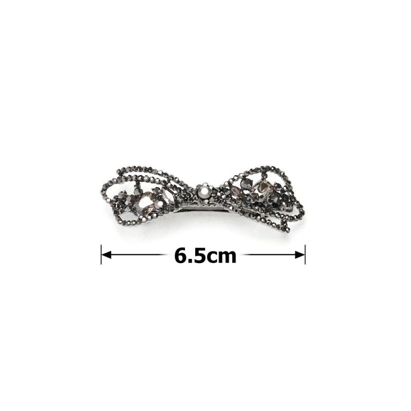 Заколка автоматическая для волос со стразами (15816) вариант 03