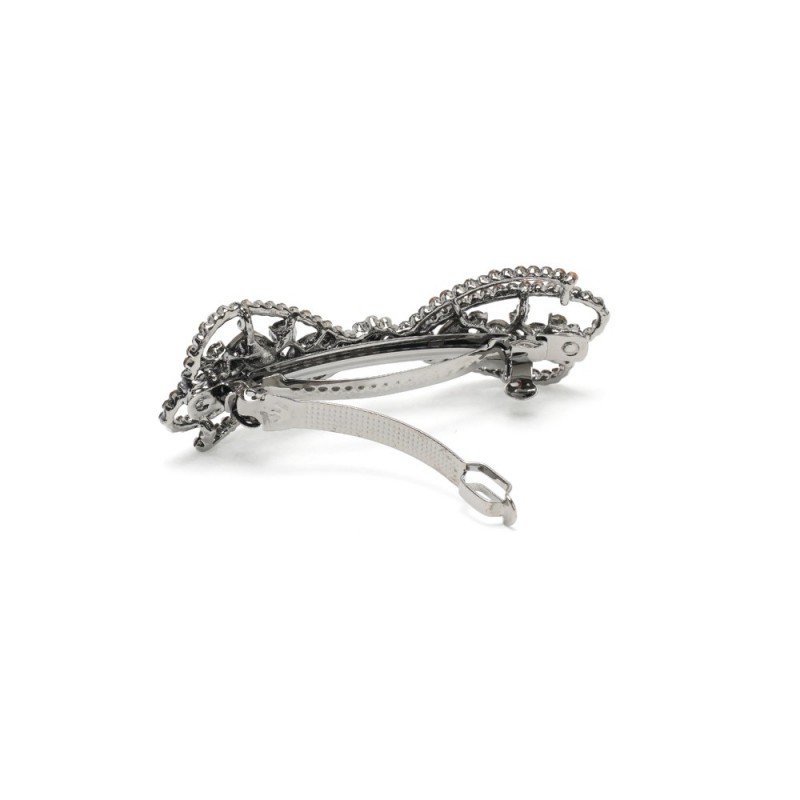 Заколка автоматическая для волос со стразами (15816) вариант 03