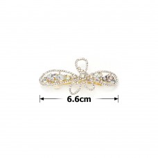 Заколка автоматическая для волос со стразами (15818) вариант 02