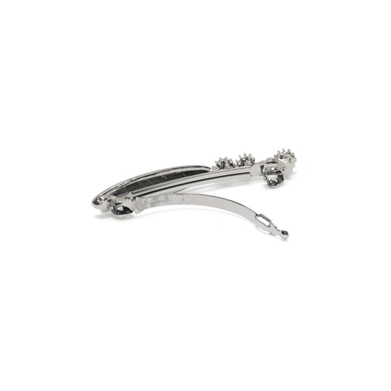 Заколка автоматическая для волос со стразами (15825) вариант 03