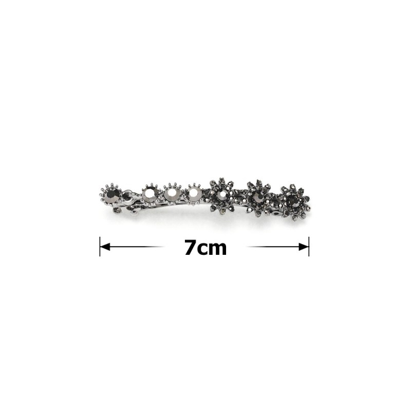 Заколка автоматическая для волос со стразами (15827) вариант 03