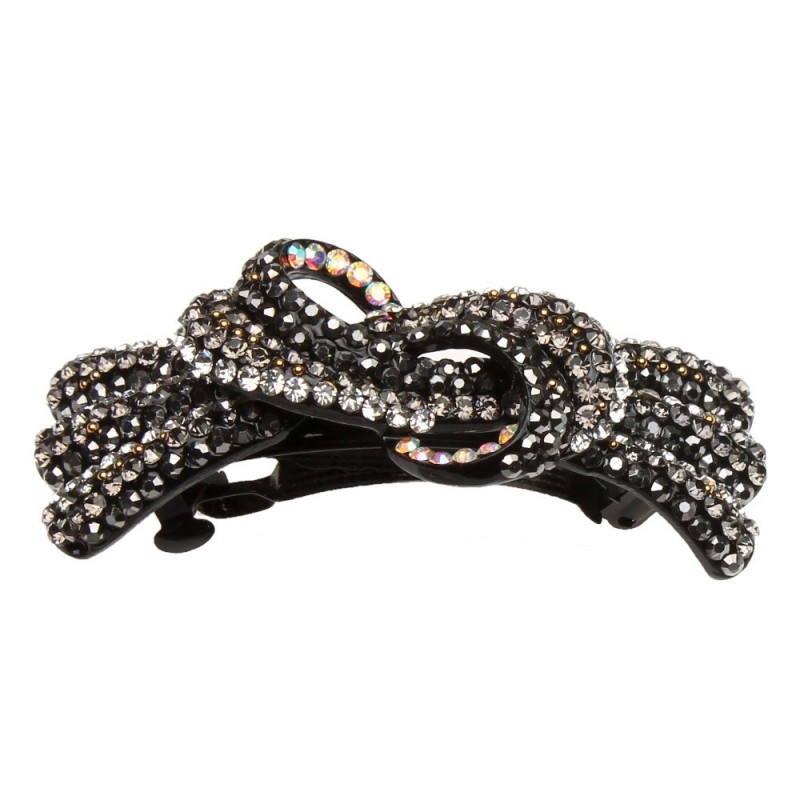 Заколка автоматическая для волос со стразами (5084)