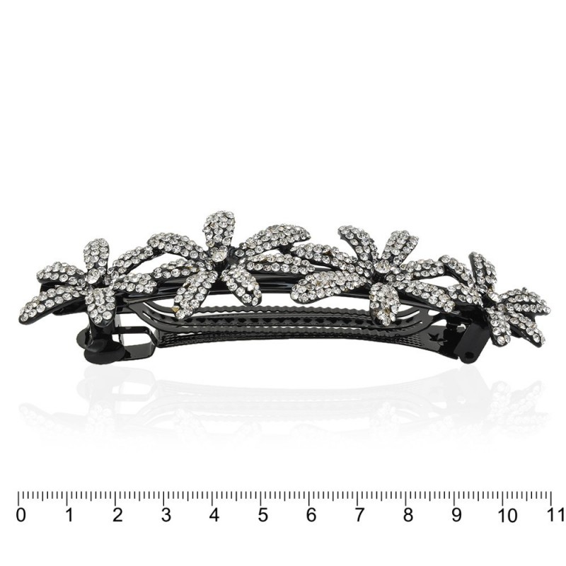 Заколка автоматическая для волос со стразами (5487)