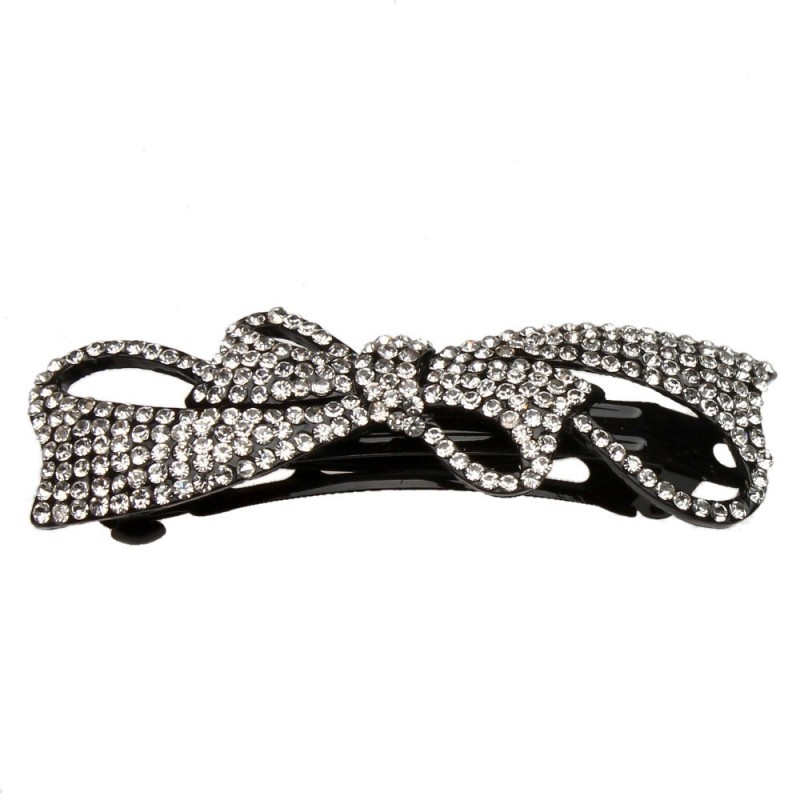 Заколка автоматическая для волос со стразами (5489)