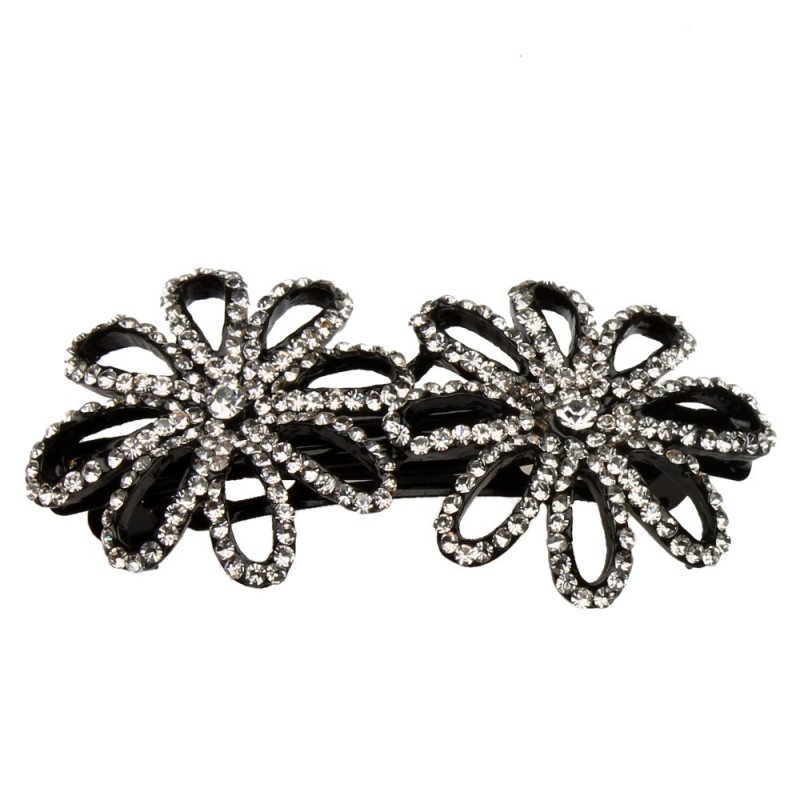 Заколка автоматическая для волос со стразами (5490)