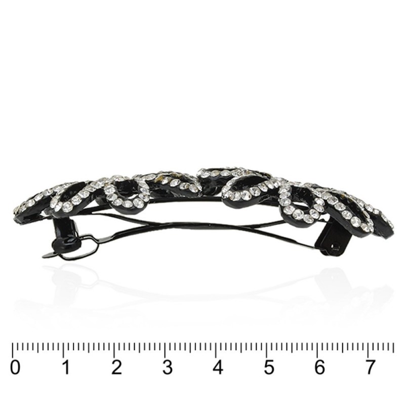 Заколка автоматическая для волос со стразами (5490)