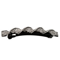 Заколка автоматическая для волос со стразами (5491)