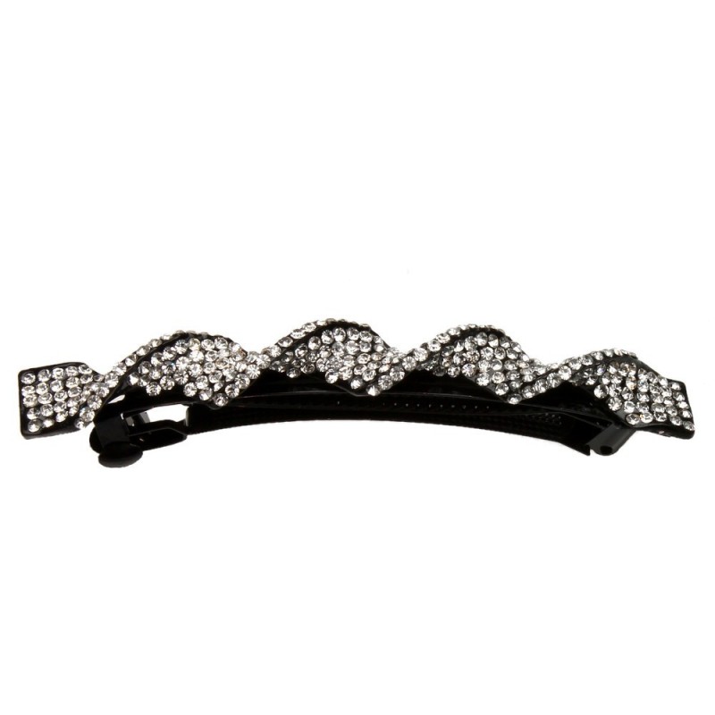 Заколка автоматическая для волос со стразами (5491)