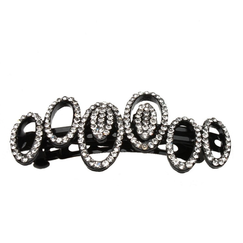 Заколка автоматическая для волос со стразами (5492)