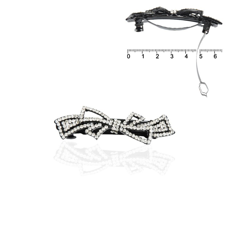 Заколка автоматическая для волос со стразами (6232)