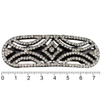 Заколка автоматическая для волос со стразами (8338)