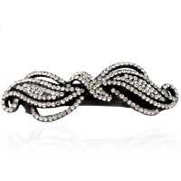 Заколка автоматическая для волос со стразами (8453)