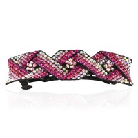 Заколка автоматическая для волос со стразами (5896) вариант 06