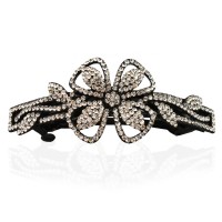 Заколка автоматическая для волос со стразами (5900) вариант 03