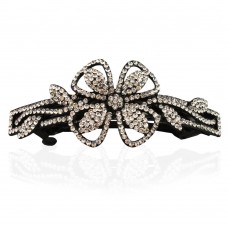 Заколка автоматическая для волос со стразами (5900) вариант 03