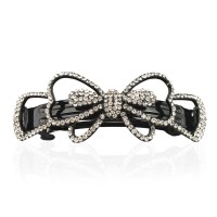 Заколка автоматическая для волос со стразами (5901) вариант 07