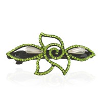 Заколка автоматическая для волос со стразами (5905) вариант 01