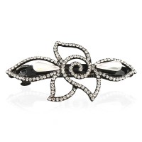 Заколка автоматическая для волос со стразами (5905) вариант 03