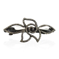 Заколка автоматическая для волос со стразами (5905) вариант 05