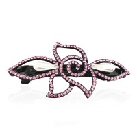 Заколка автоматическая для волос со стразами (5905) вариант 06