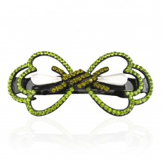 Заколка автоматическая для волос со стразами (5906) вариант 01