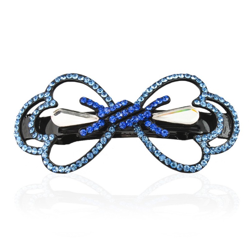 Заколка автоматическая для волос со стразами (5906) вариант 03