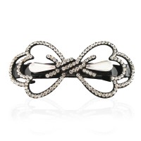 Заколка автоматическая для волос со стразами (5906) вариант 04