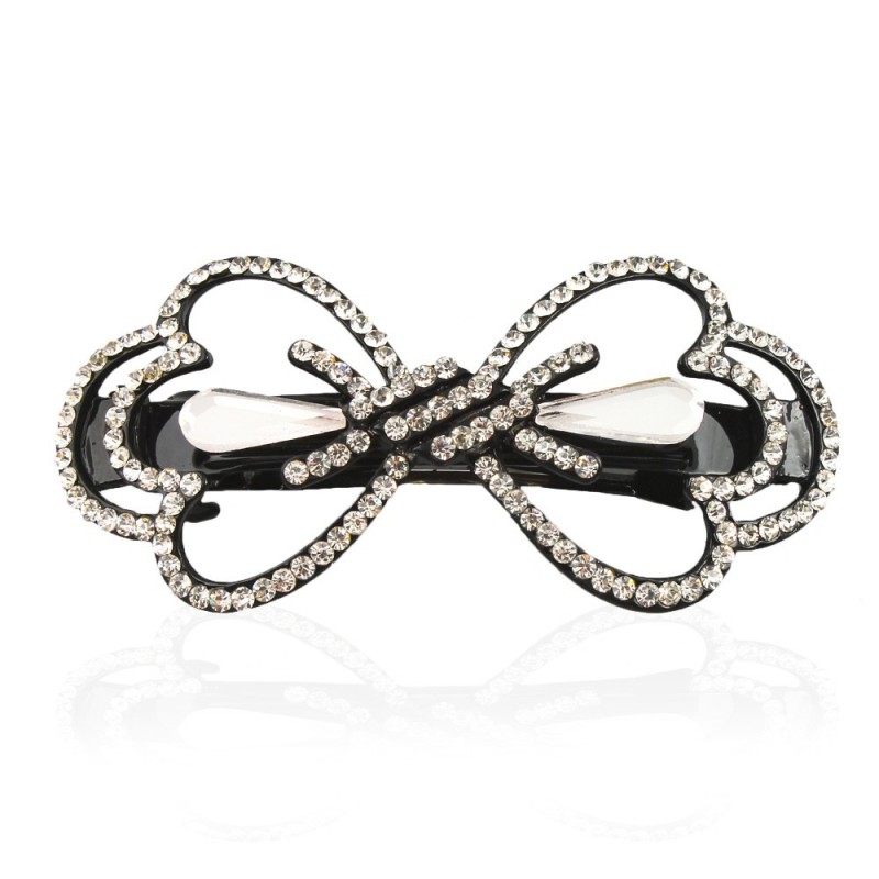 Заколка автоматическая для волос со стразами (5906) вариант 04