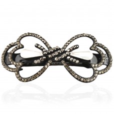 Заколка автоматическая для волос со стразами (5906) вариант 05