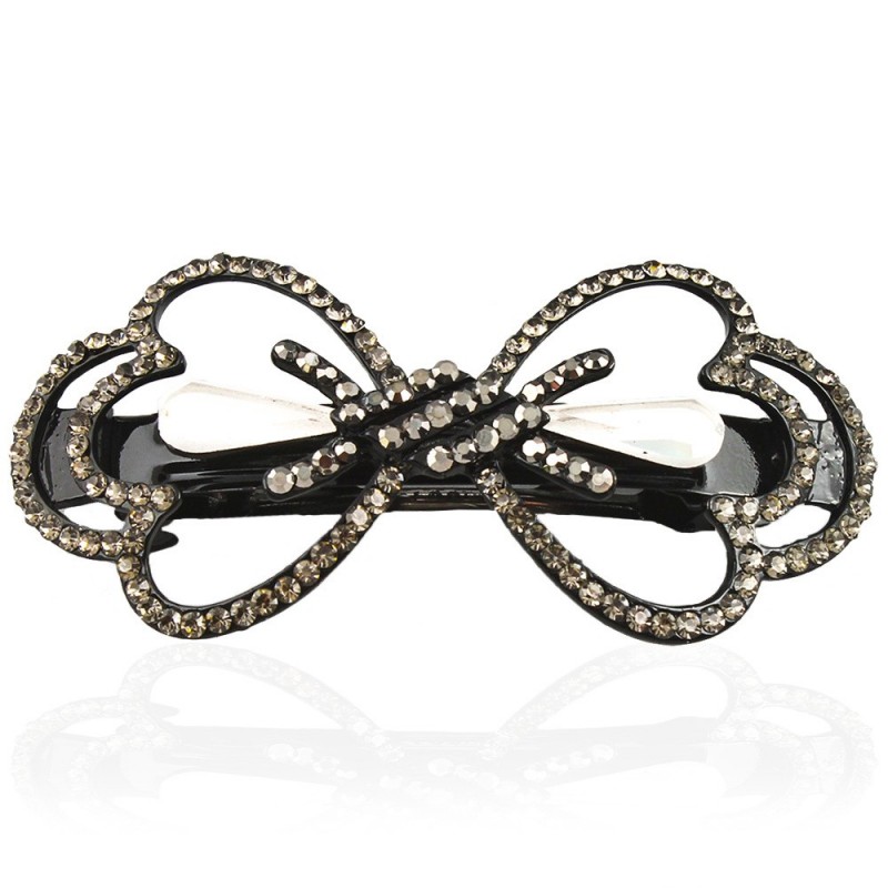 Заколка автоматическая для волос со стразами (5906) вариант 05