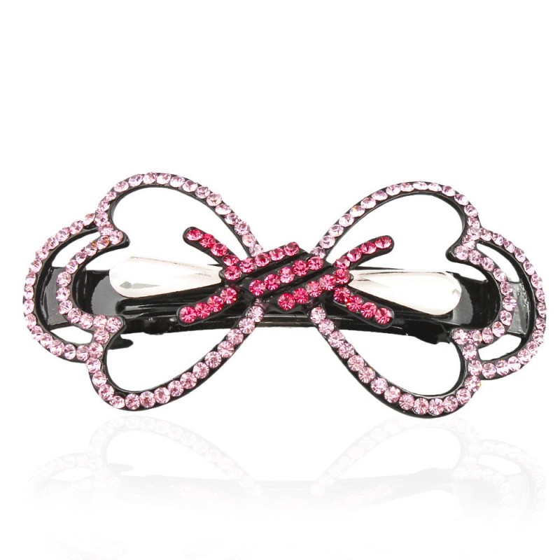 Заколка автоматическая для волос со стразами (5906) вариант 06