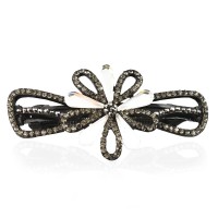 Заколка автоматическая для волос со стразами (5908) вариант 01